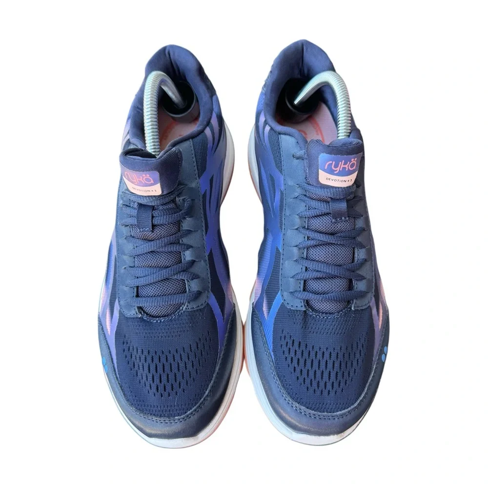 Ryka Devotion Plus 3 Walking Athletic Shoe Navy Blue Iridescent Overlay - Picture 6 of 16